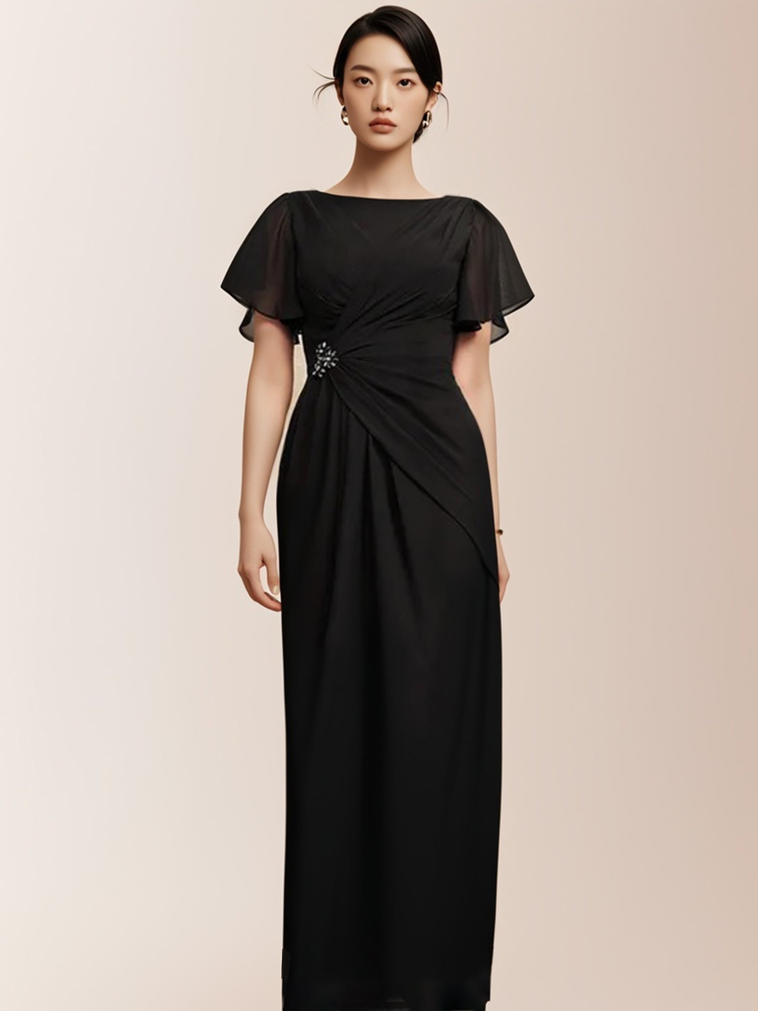A-line Scoop Ankle-Length Chiffon Mother of the Bride Dress With Beadi Bridal Glee A-line Scoop Ankle-Length Chiffon Mother of the Bride Dress With Beadi Bridal Glee