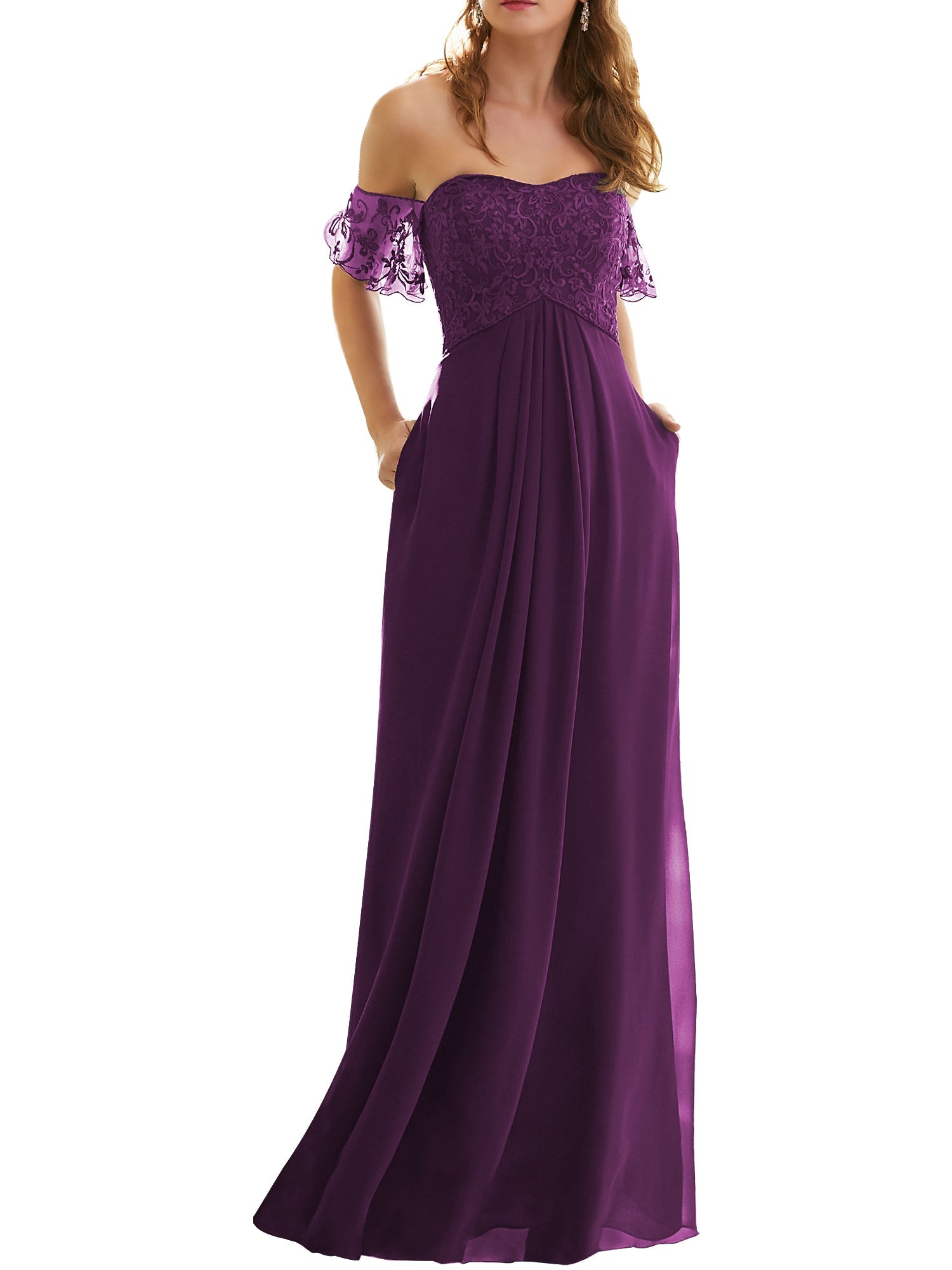 chiffon sleeves for sleeveless dress Chiffon Sheath Scoop Neck Half Sleeves Dress-BM00009
