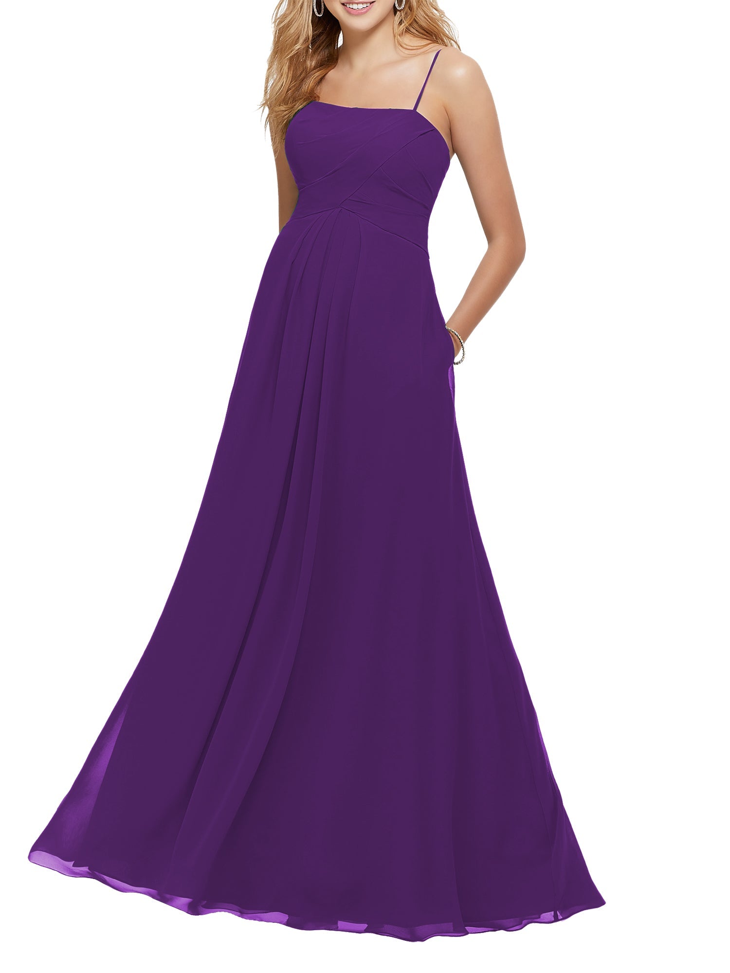 Chiffon One Shoulder Short Sleeves Bridesmaid Dress| Plus Size | 60+ Colors Bridal Glee Chiffon One Shoulder Short Sleeves Bridesmaid Dress| Plus Size | 60+ Colors Bridal Glee