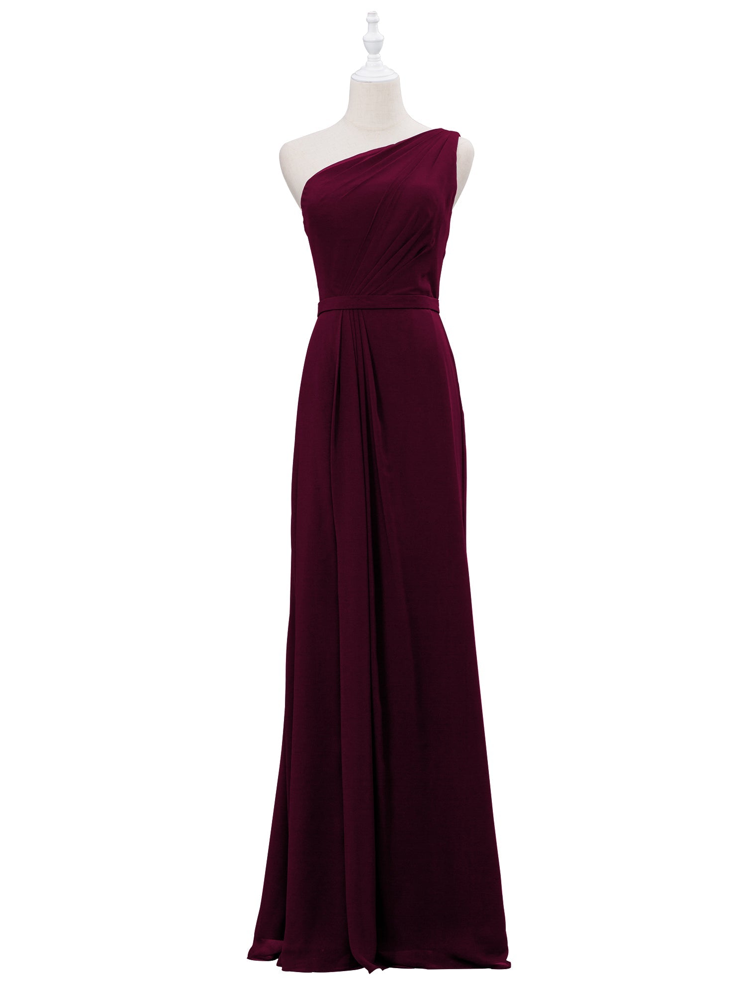 Chiffon One Shoulder Short Sleeves Bridesmaid Dress| Plus Size | 60+ Colors Bridal Glee Chiffon One Shoulder Short Sleeves Bridesmaid Dress| Plus Size | 60+ Colors Bridal Glee