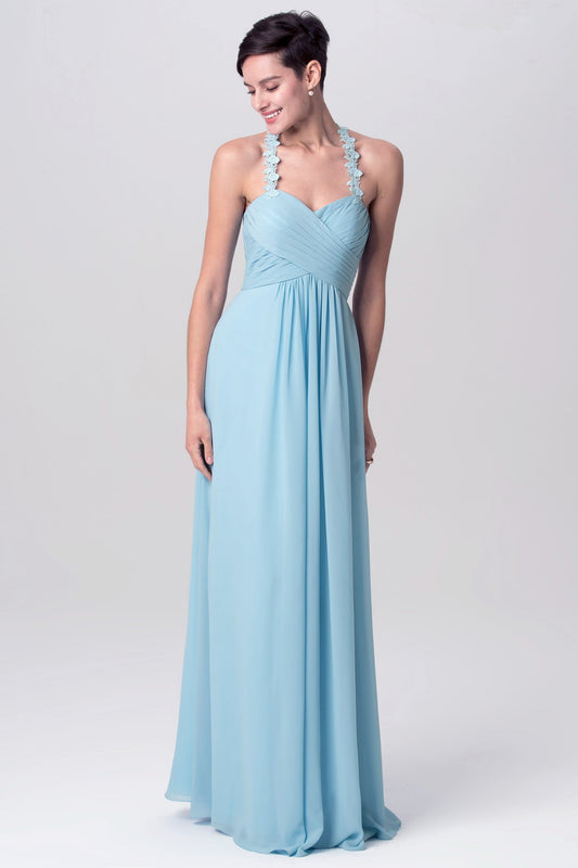 Lace V-Neck Sleeveless Bridesmaid Dress| Plus Size | 60+ Colors