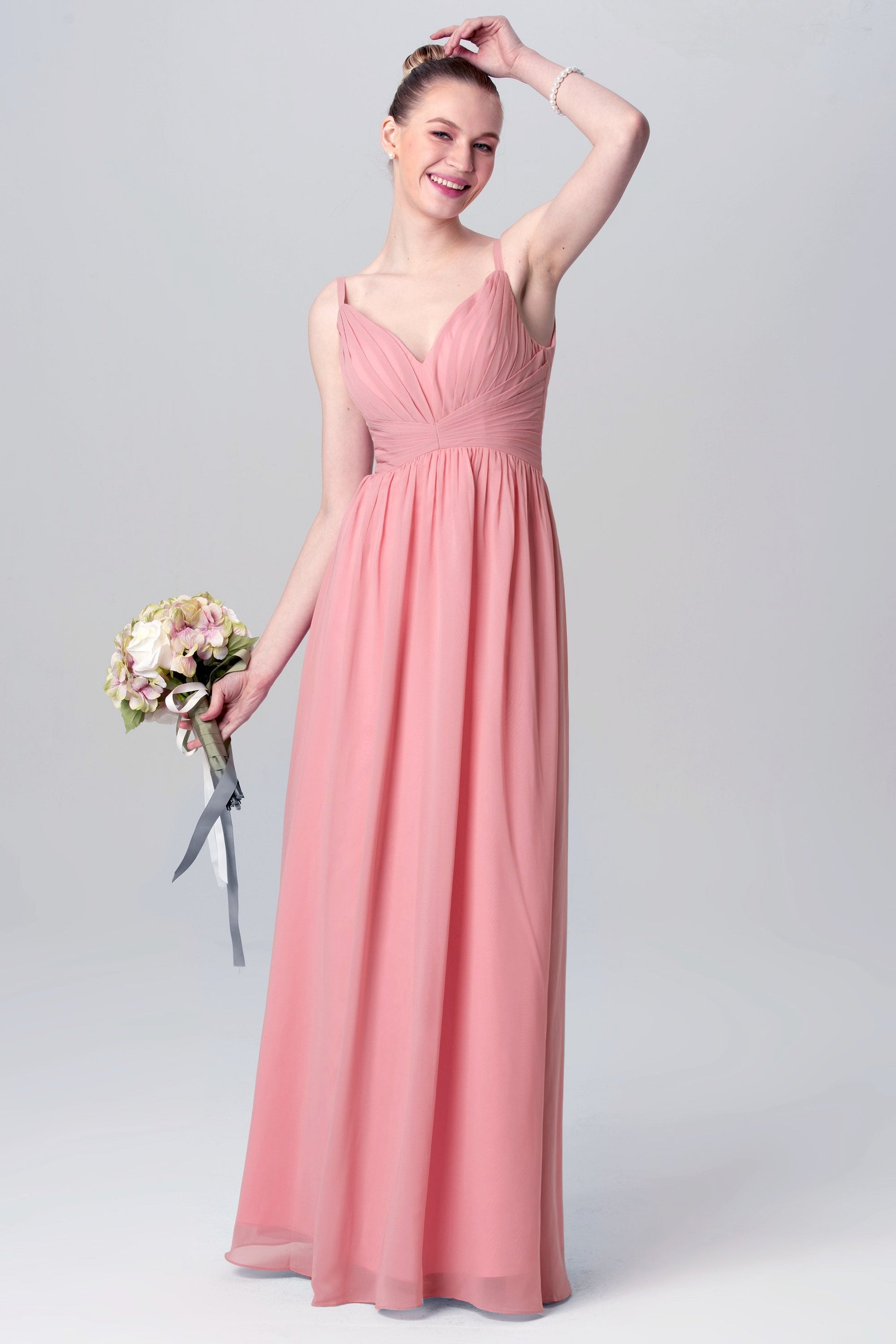 Chiffon Spaghetti Straps Sleeveless Bridesmaid Dress| Plus Size | 60+ Colors Bridal Glee Chiffon Spaghetti Straps Sleeveless Bridesmaid Dress| Plus Size | 60+ Colors Bridal Glee