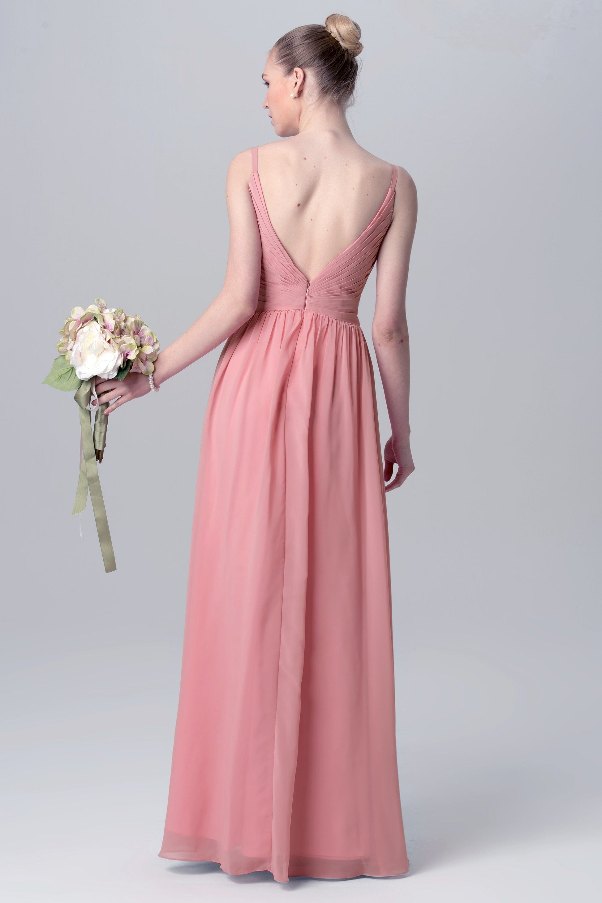 Lace V-Neck Sleeveless Bridesmaid Dress| Plus Size | 60+ Colors