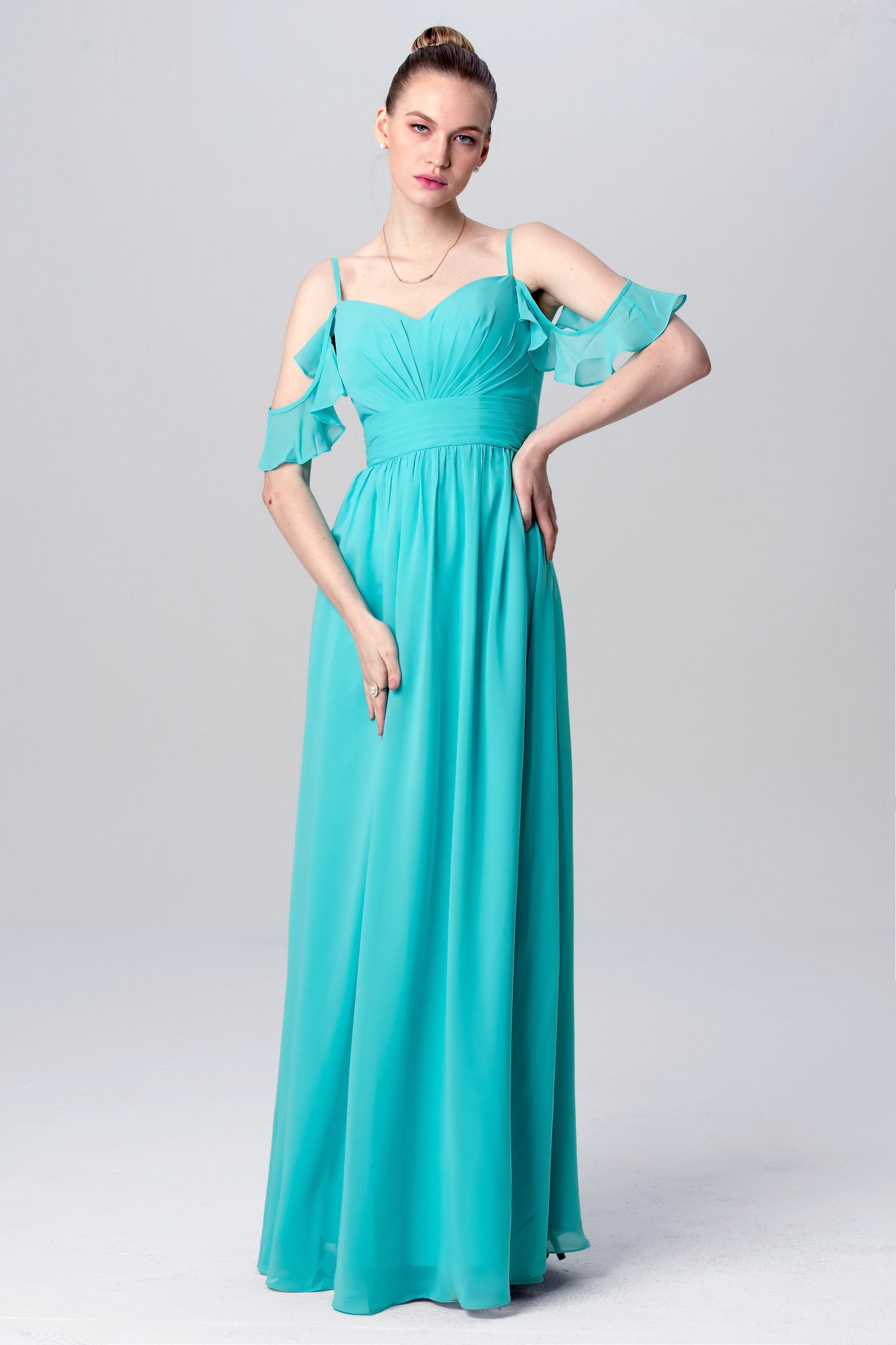 Lace V-Neck Sleeveless Bridesmaid Dress| Plus Size | 60+ Colors