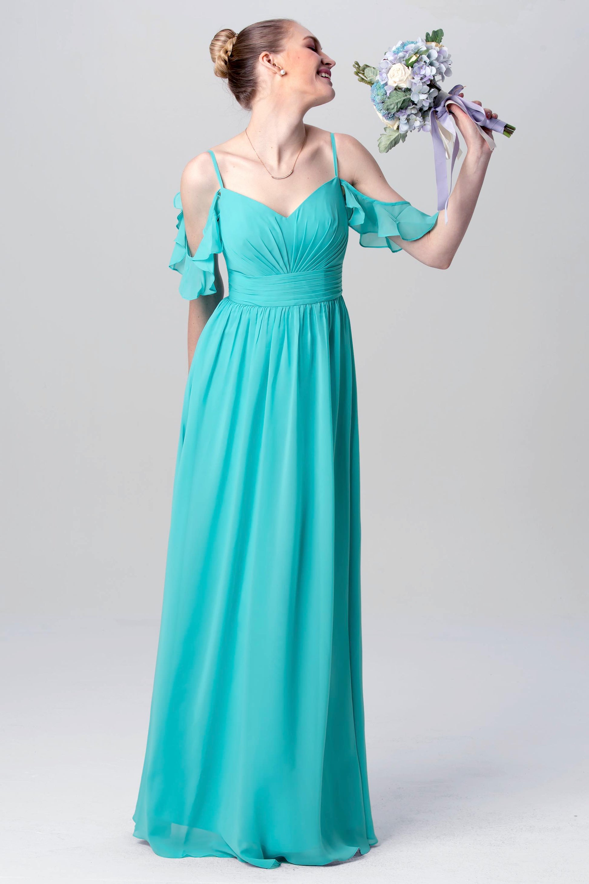 Lace V-Neck Sleeveless Bridesmaid Dress| Plus Size | 60+ Colors