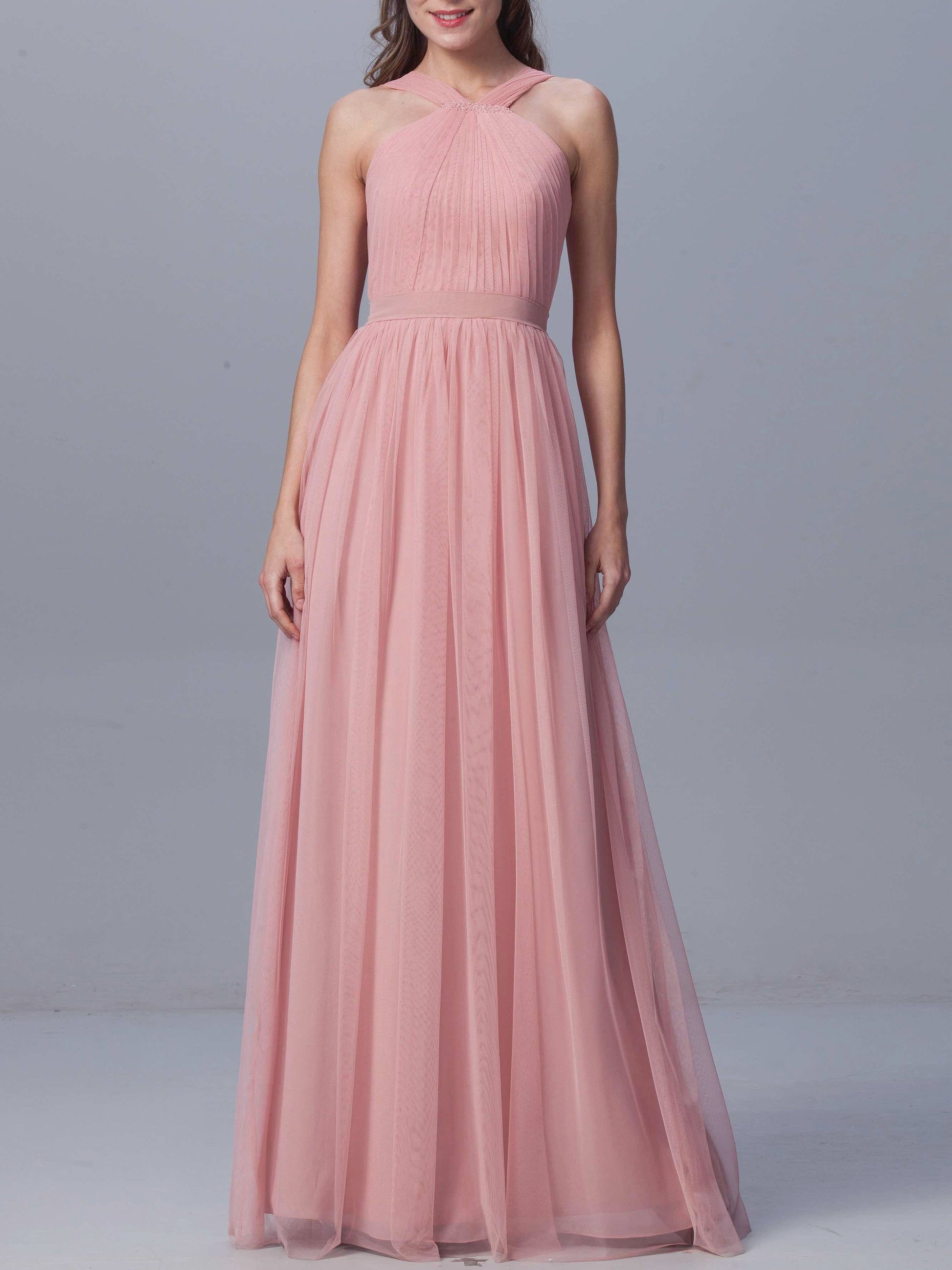 Tulle Convertible Sleeveless Bridesmaid Dress| Plus Size | 60+ Colors