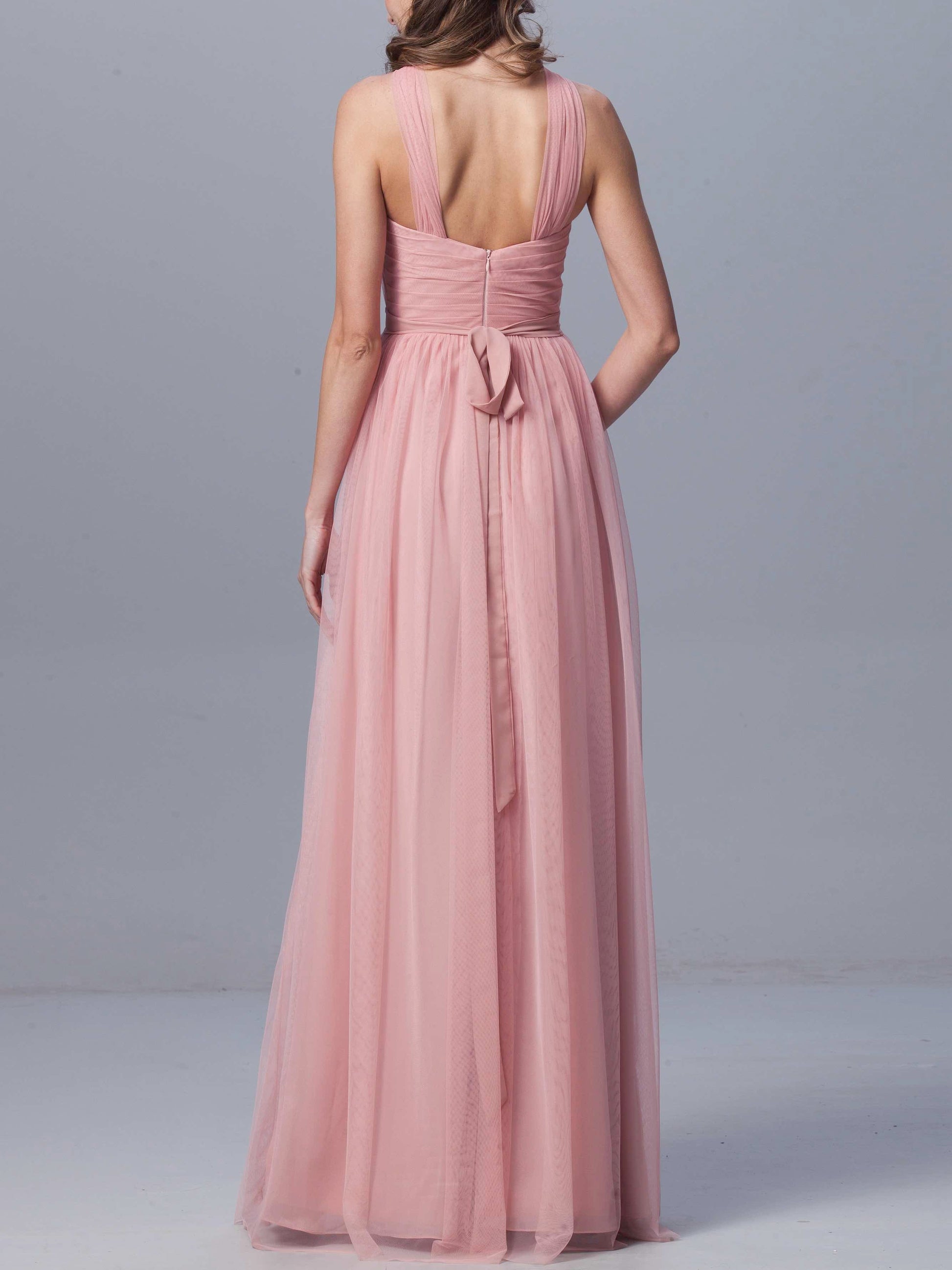 Tulle Convertible Sleeveless Bridesmaid Dress| Plus Size | 60+ Colors