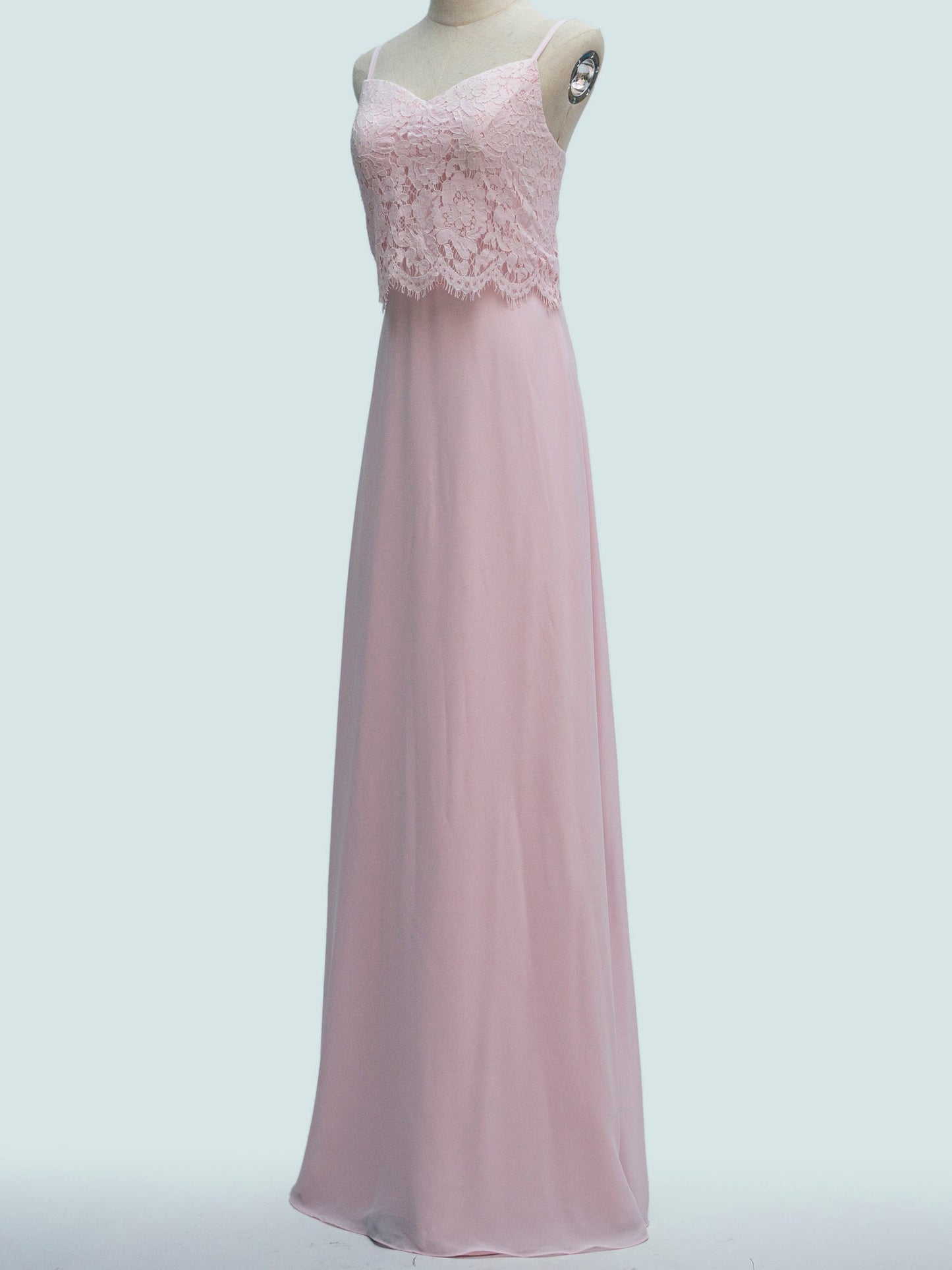 Lace V-Neck Sleeveless Bridesmaid Dress| Plus Size | 60+ Colors