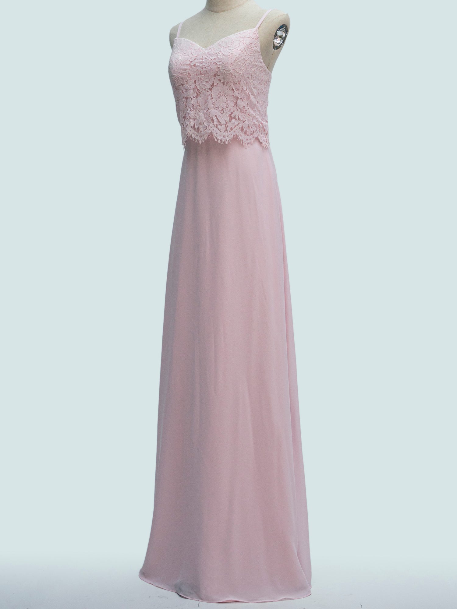 Lace V-Neck Sleeveless Bridesmaid Dress| Plus Size | 60+ Colors