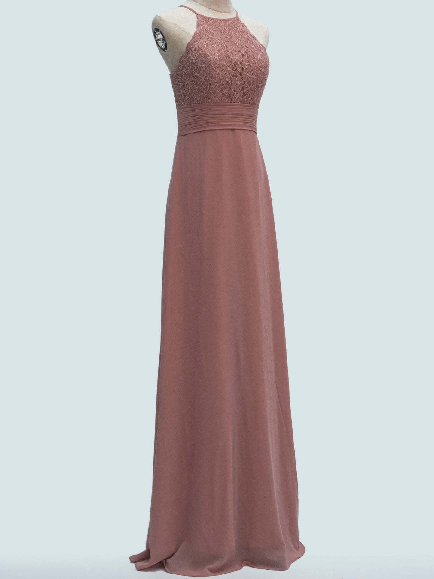 Lace V-Neck Sleeveless Bridesmaid Dress| Plus Size | 60+ Colors