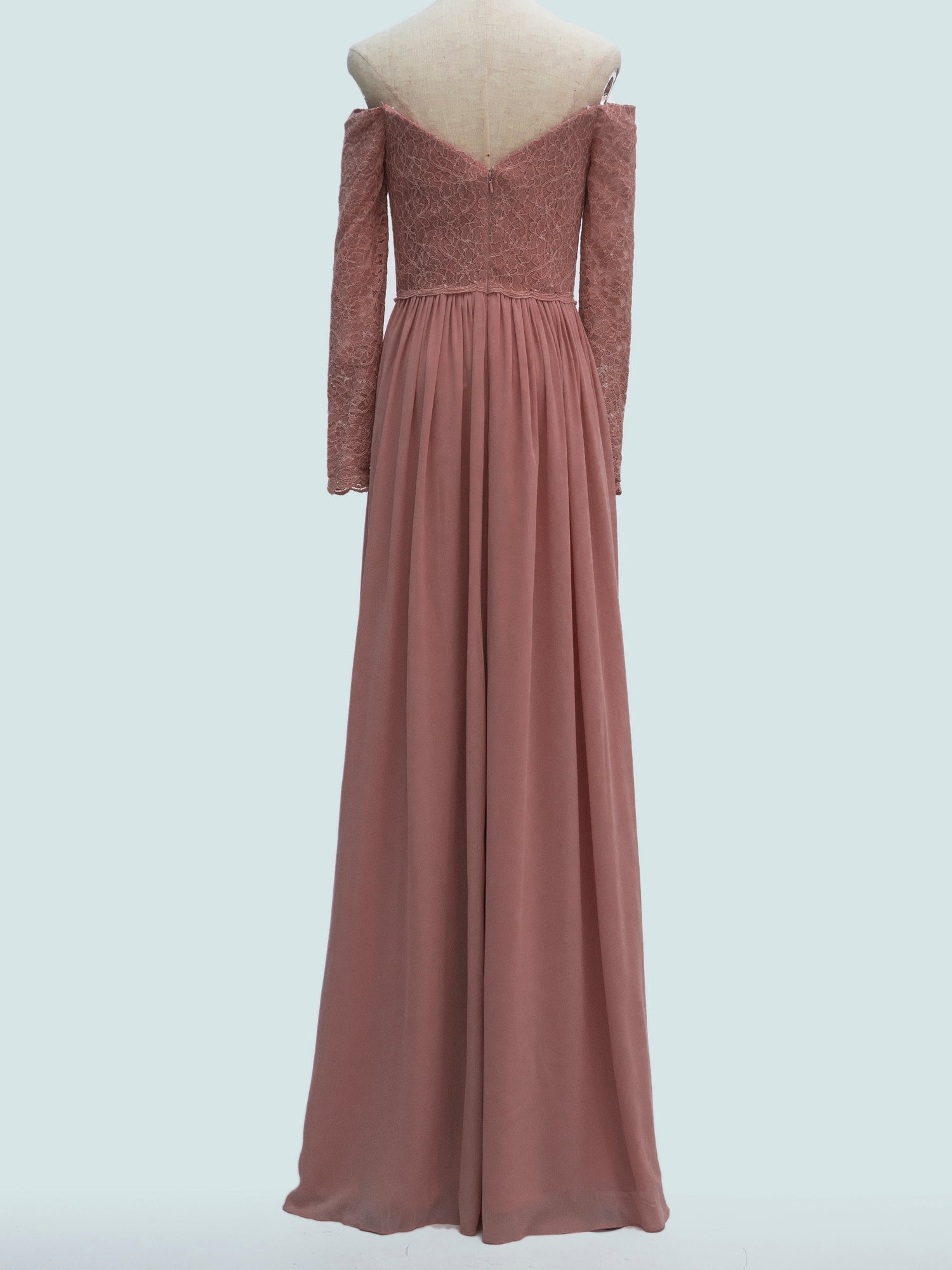 Lace Boat Neck Long Sleeves Bridesmaid Dress| Plus Size | 60+ Colors Bridal Glee Lace Boat Neck Long Sleeves Bridesmaid Dress| Plus Size | 60+ Colors Bridal Glee