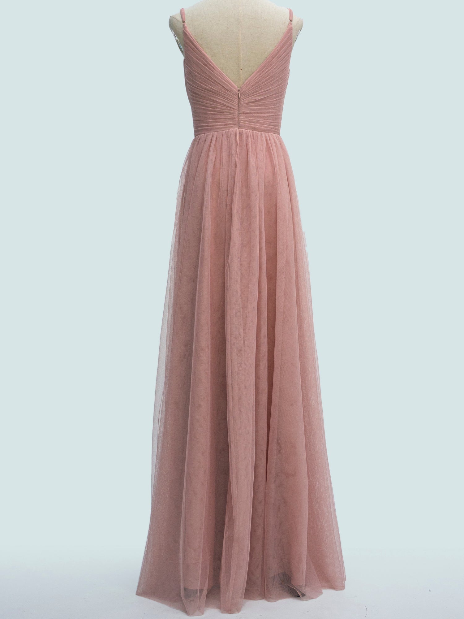 Lace V-Neck Sleeveless Bridesmaid Dress| Plus Size | 60+ Colors