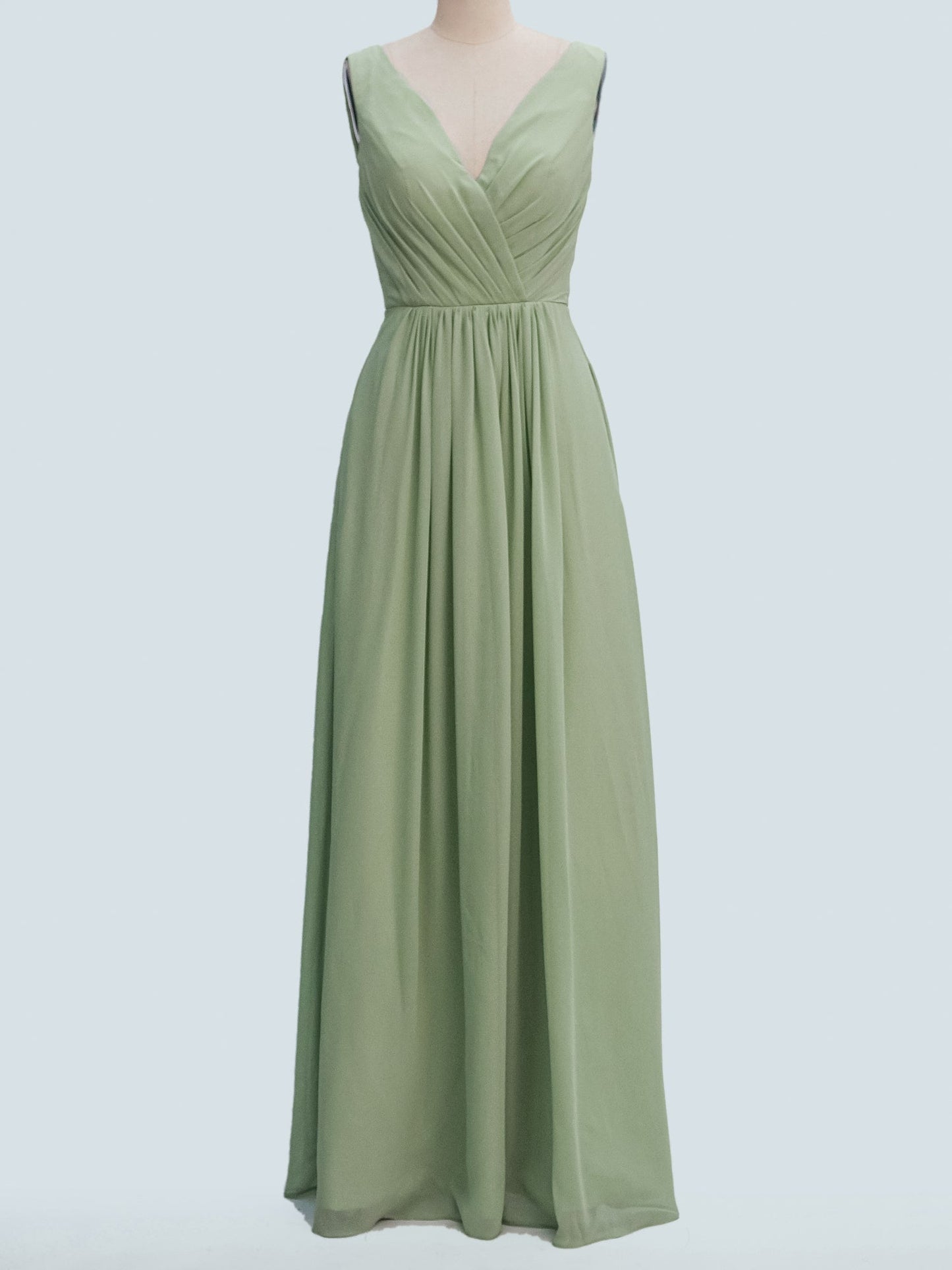 Lace V-Neck Sleeveless Bridesmaid Dress| Plus Size | 60+ Colors