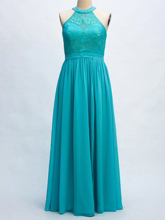 Chiffon V-Neck Sleeveless Bridesmaid Dress| Plus Size | 60+ Colors