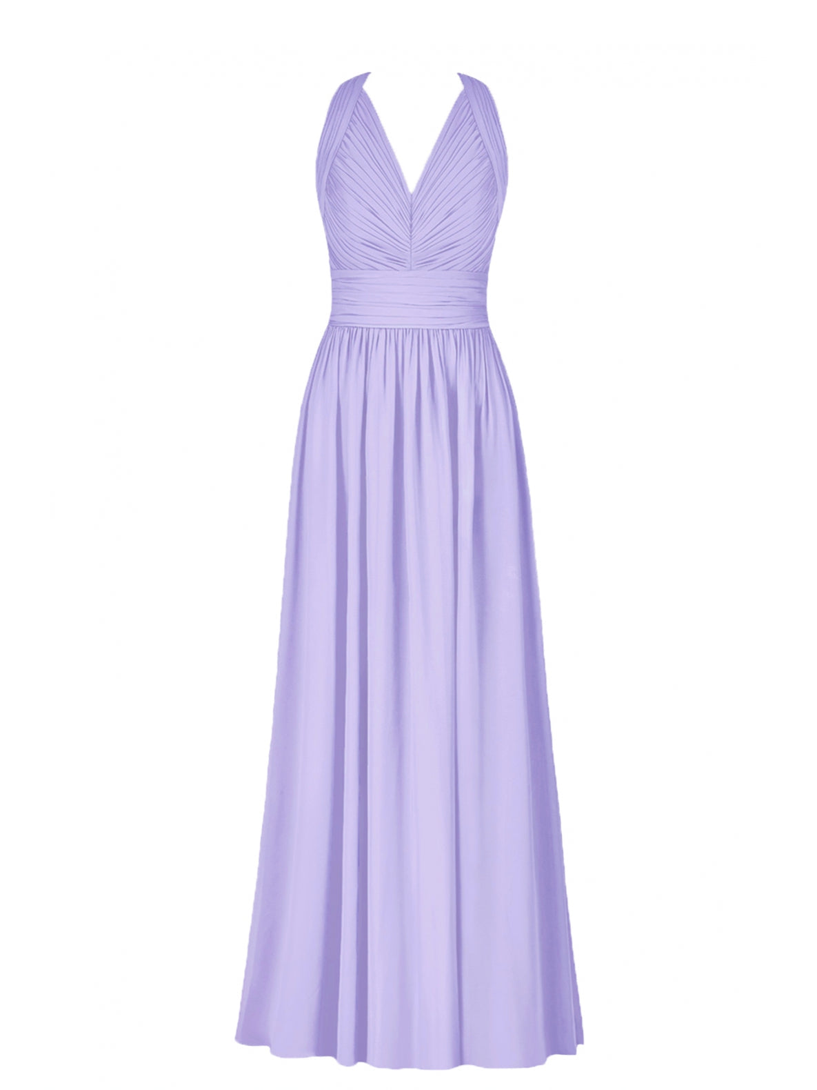 Chiffon V-Neck Sleeveless Bridesmaid Dress| Plus Size | 60+ Colors