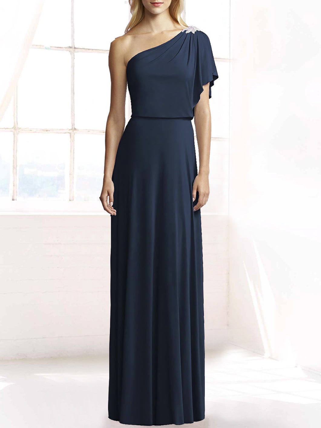 Chiffon V-Neck Sleeveless Bridesmaid Dress| Plus Size | 60+ Colors